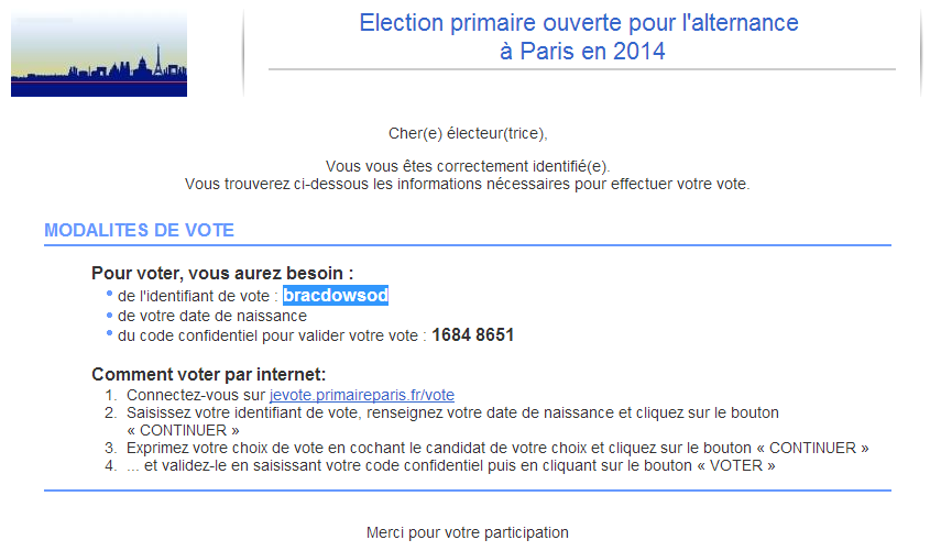 Primaire à Paris par vote électronique