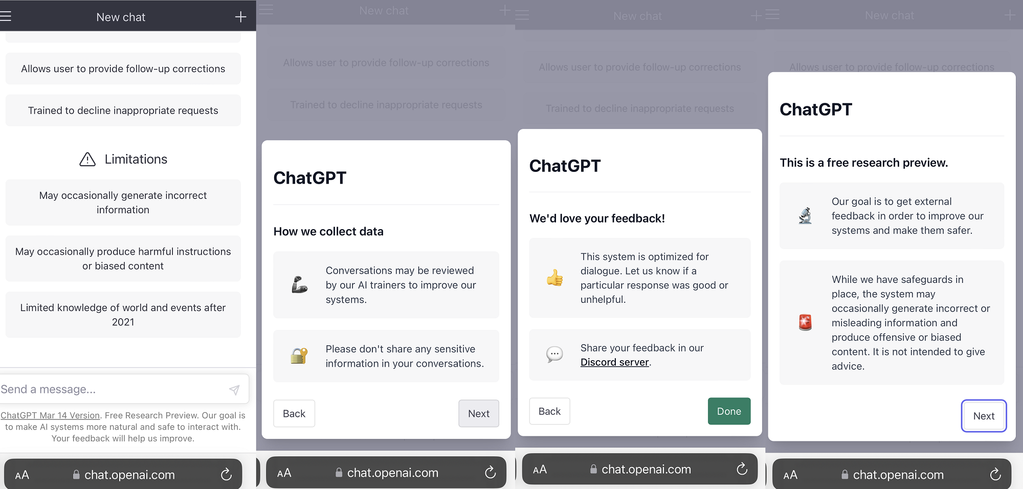 ChatGPT4 : avertissement lors de la connexion à l’outil