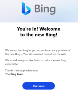 Nouveau moteur de recherche Bing