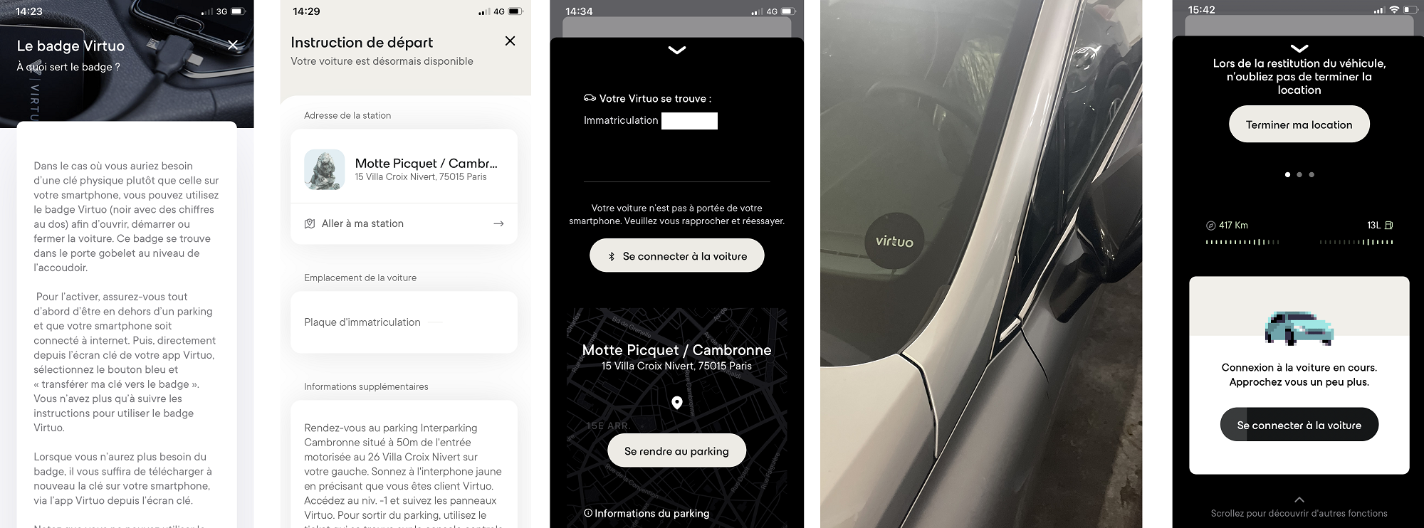 Virtuo, une App bien pensée pour la location de voiture avec une absence d’humain qui peut être problématique dans certains cas